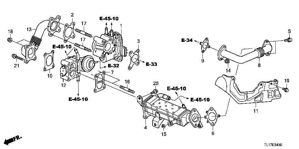 E-34-30 EGR VALVE (DIESEL)