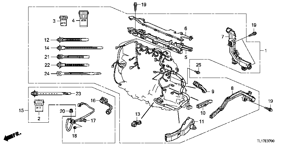 E-37 ENGINE WIRE HARNESS (DIESEL)