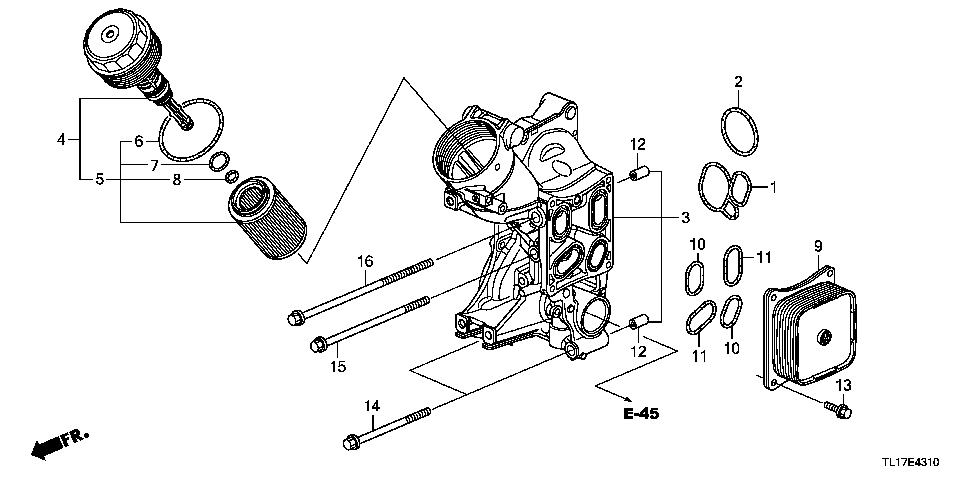 E-43-10 OIL FILTER CASE (DIESEL)