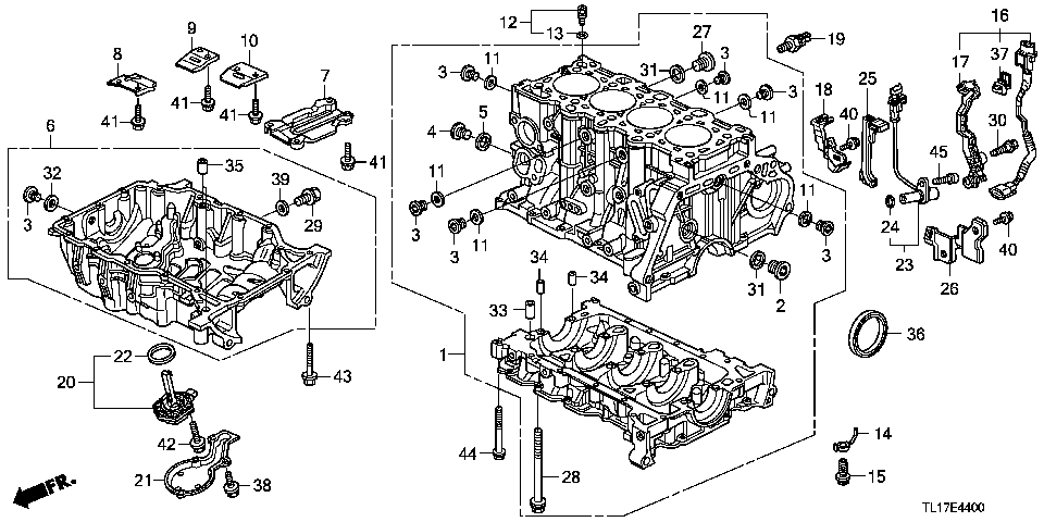 E-44 CYLINDER BLOCK/OIL PAN (DIESEL)