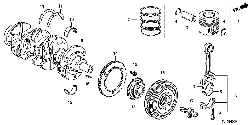 E-46 CRANKSHAFT/PISTON (DIESEL)