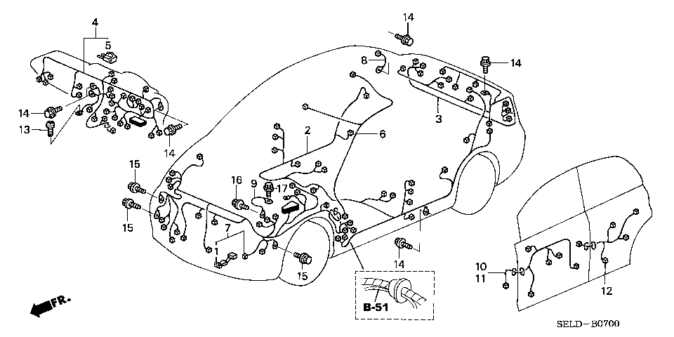 B-7 WIRE HARNESS (LH)