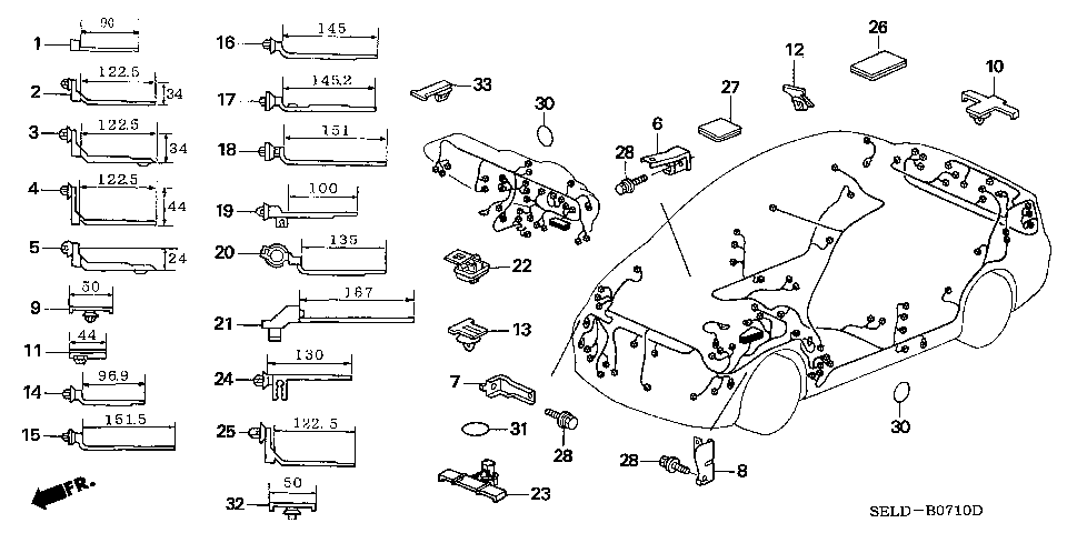 B-7-10 HARNESS BAND/BRACKET (LH)