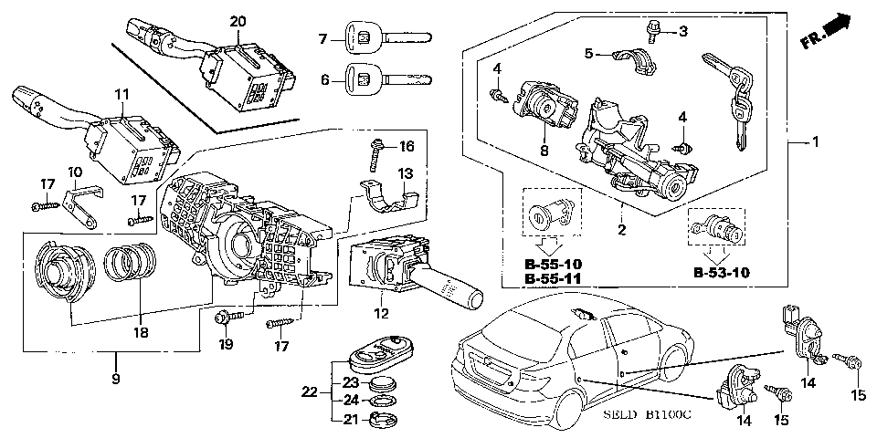 B-11 COMBINATION SWITCH (LH)