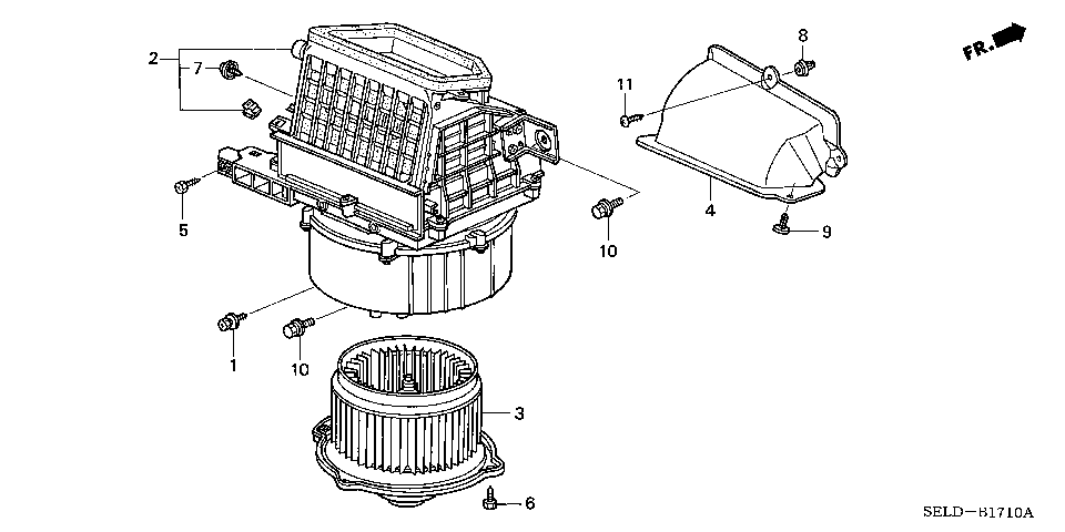 B-17-10 HEATER BLOWER (LH)