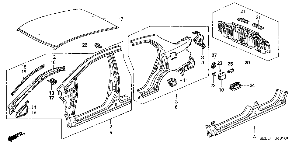 B-49-20 OUTER PANELS/REAR PANEL