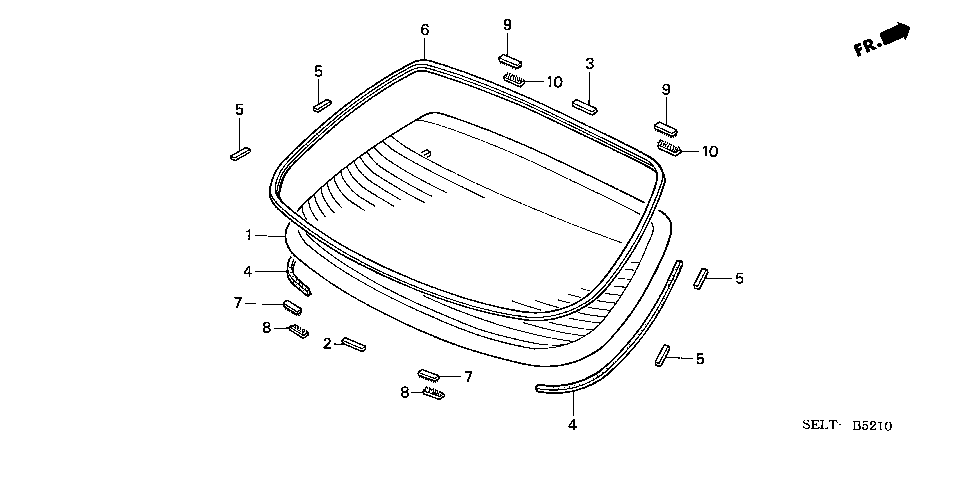 B-52-10 REAR WINDSHIELD