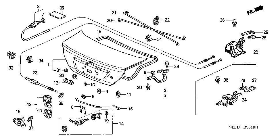 B-55-10 TRUNK LID (-'05)