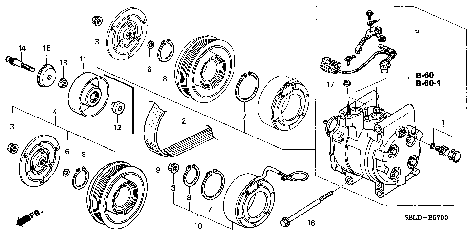 B-57 AIR CONDITIONER (COMPRESSOR)(-'05)