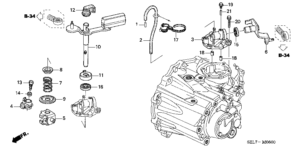 M-6 SHIFT LEVER/SHIFT ARM