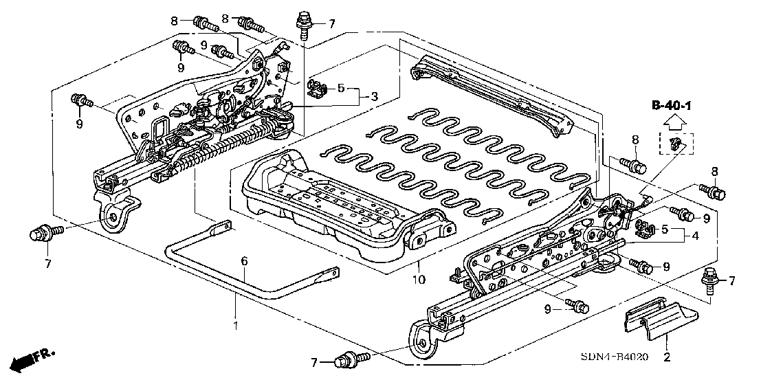 B  4020 FRONT SEAT COMPONENTS (R.) (1)
