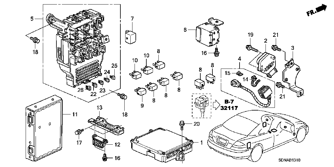 B  1310 CONTROL UNIT (CABIN)
