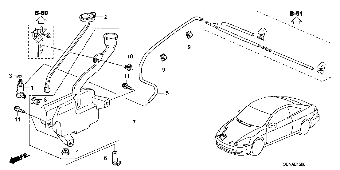 B  15 WINDSHIELD WASHER
