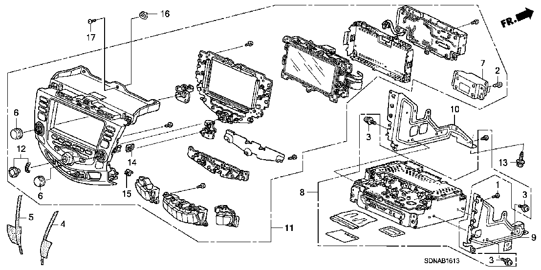 B  1613 CENTER MODULE (ALPINE) (NAVI)
