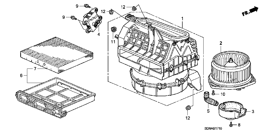 B  1710 HEATER BLOWER
