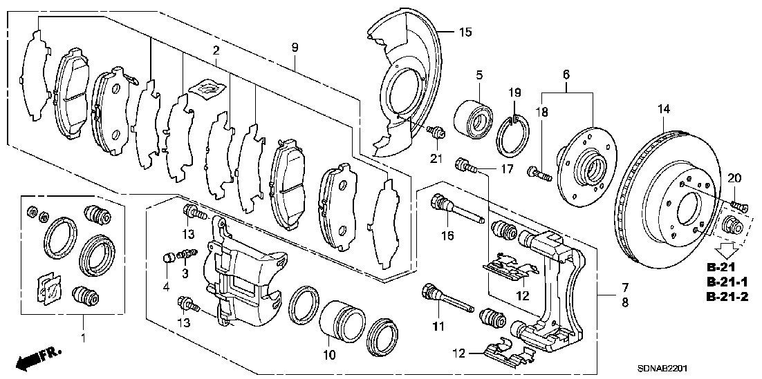 B  2201 FRONT BRAKE (2)
