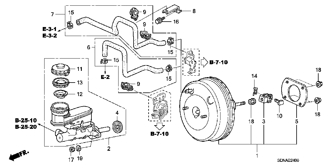 B  24 BRAKE MASTER CYLINDER  - MASTER POWER (1)
