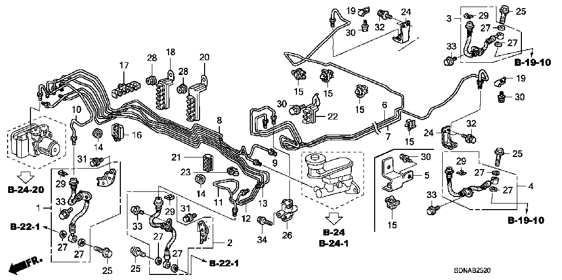 B  2520 BRAKE LINES (VSA)

