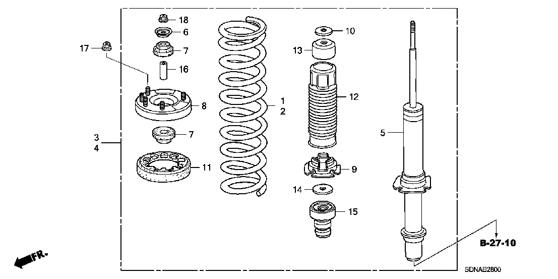 B  28 FRONT SHOCK ABSORBER
