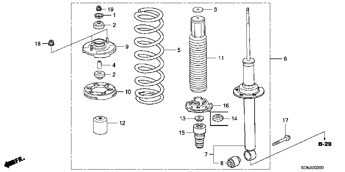 B  30 REAR SHOCK ABSORBER
