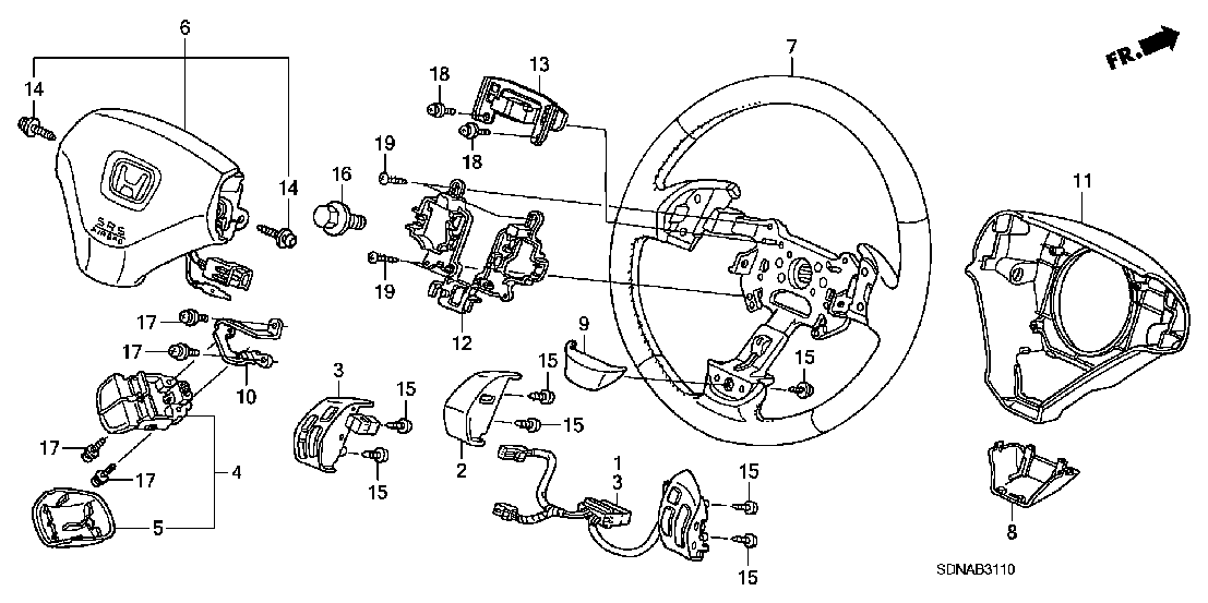 B  3110 STEERING WHEEL (SRS)
