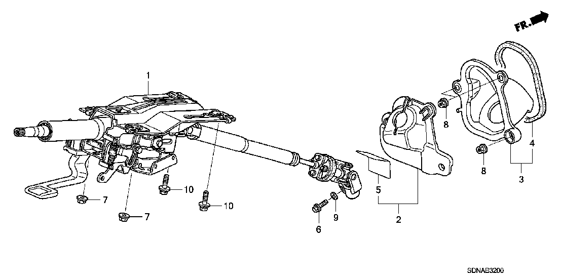 B  32 STEERING COLUMN
