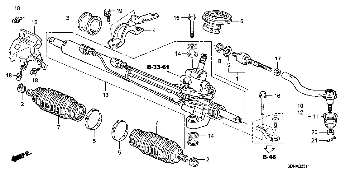 B  3311 P.S. GEAR BOX (V6)
