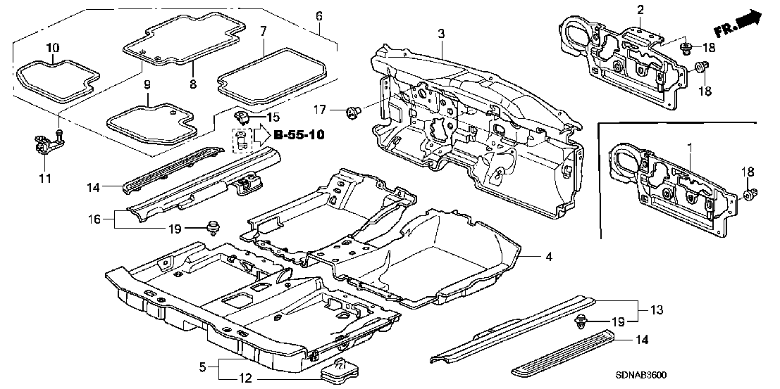B  36 FLOOR MAT
