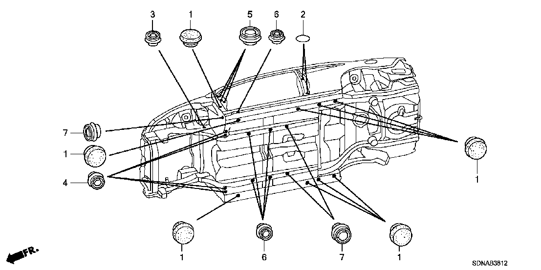 B  3612 GROMMET (LOWER)
