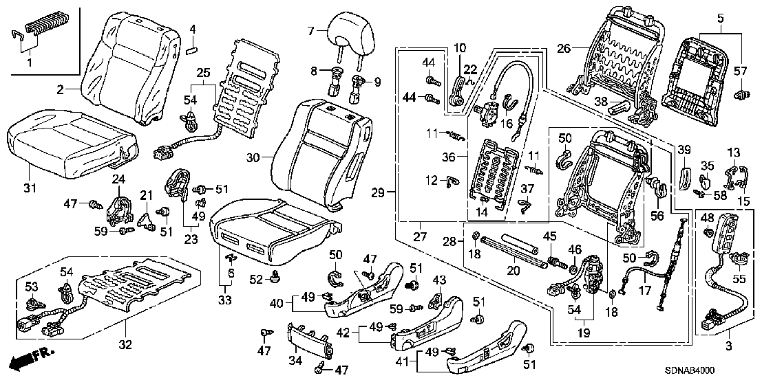 B  40 FRONT SEAT (L.)
