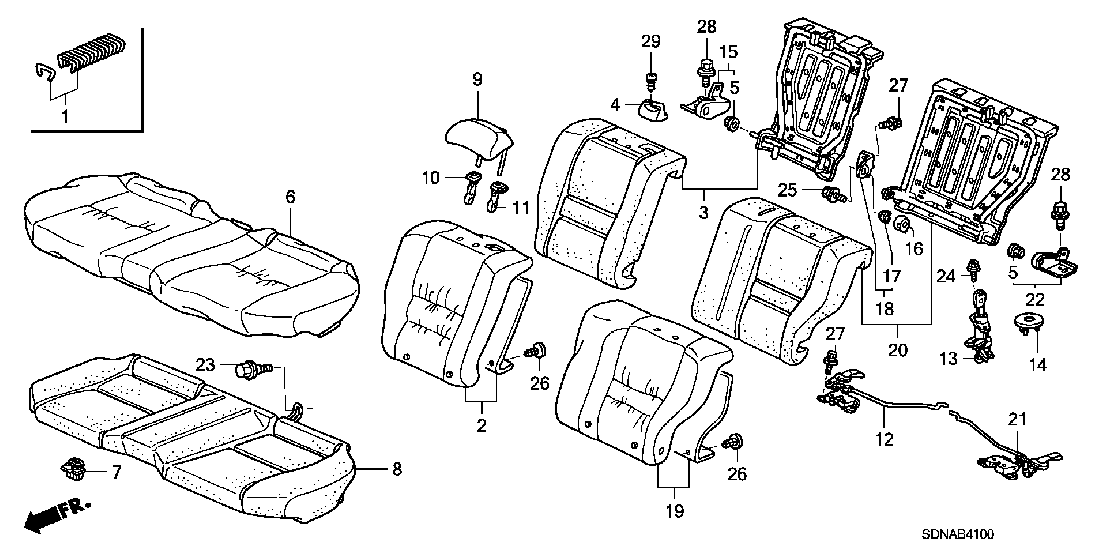 B  41 REAR SEAT
