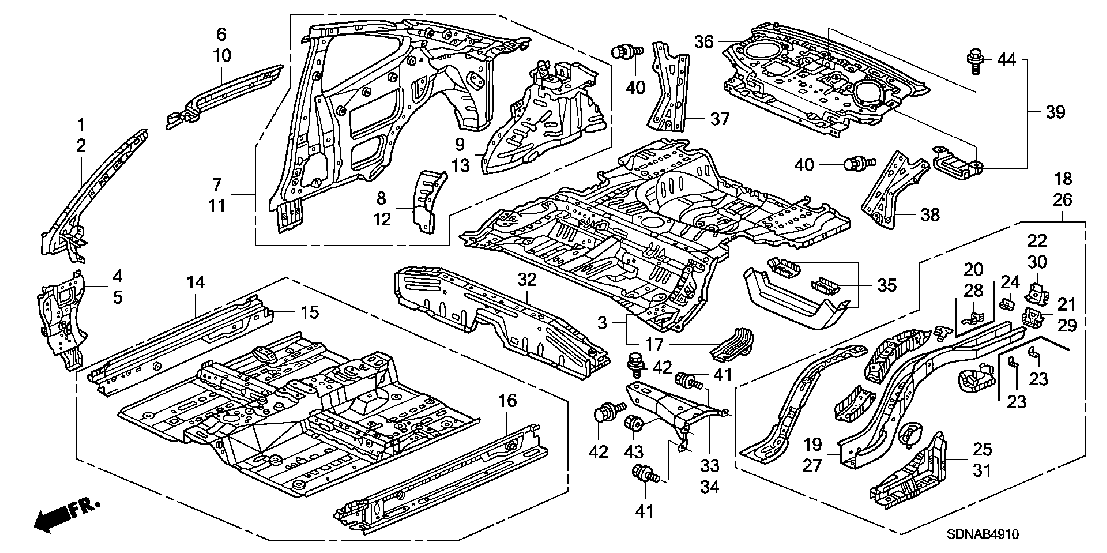 B  4910 FLOOR - INNER PANEL

