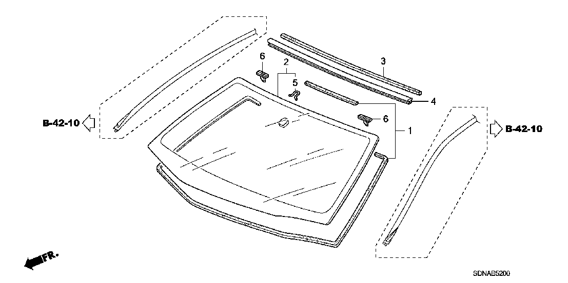 B  52 FRONT WINDSHIELD
