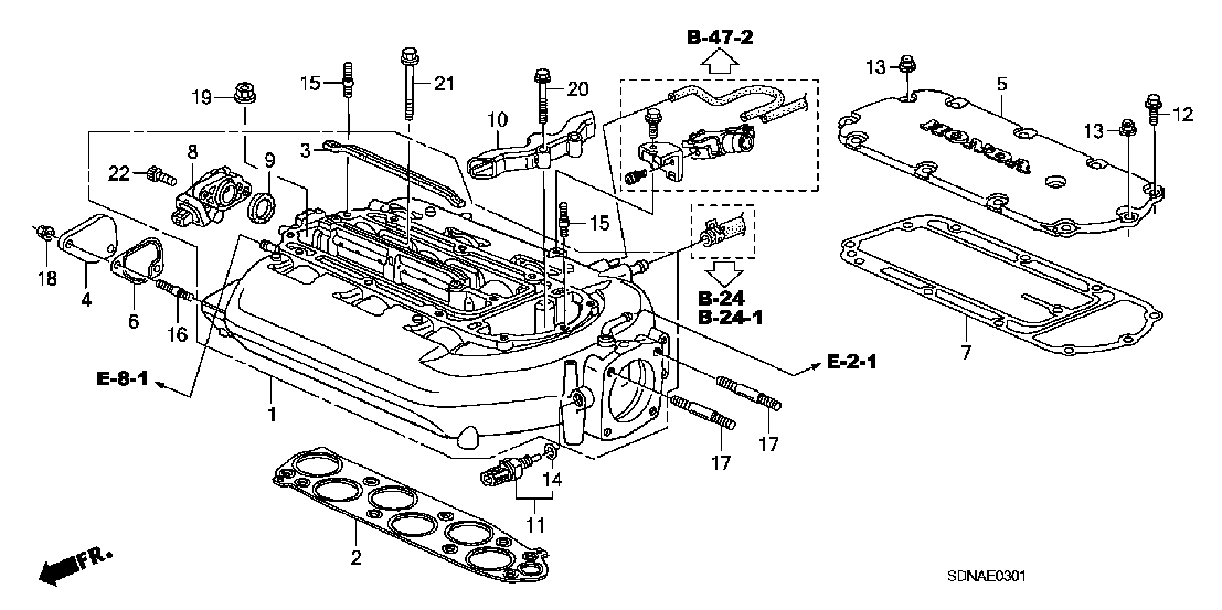 E  0301 INTAKE MANIFOLD (V6) (MT)
