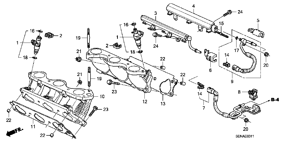 E  0311 FUEL INJECTOR (V6)
