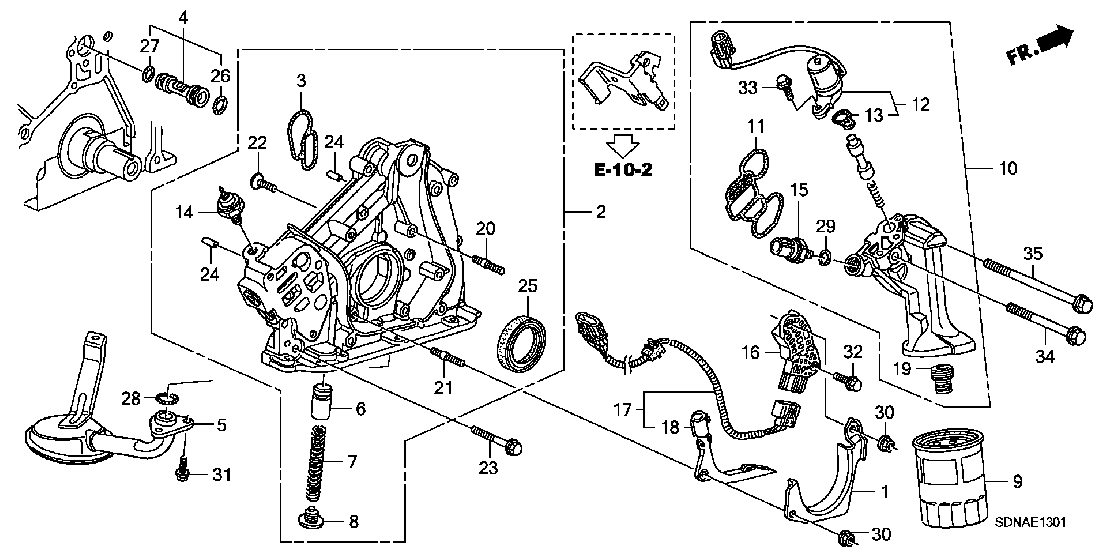 E  1301 OIL PUMP (V6)
