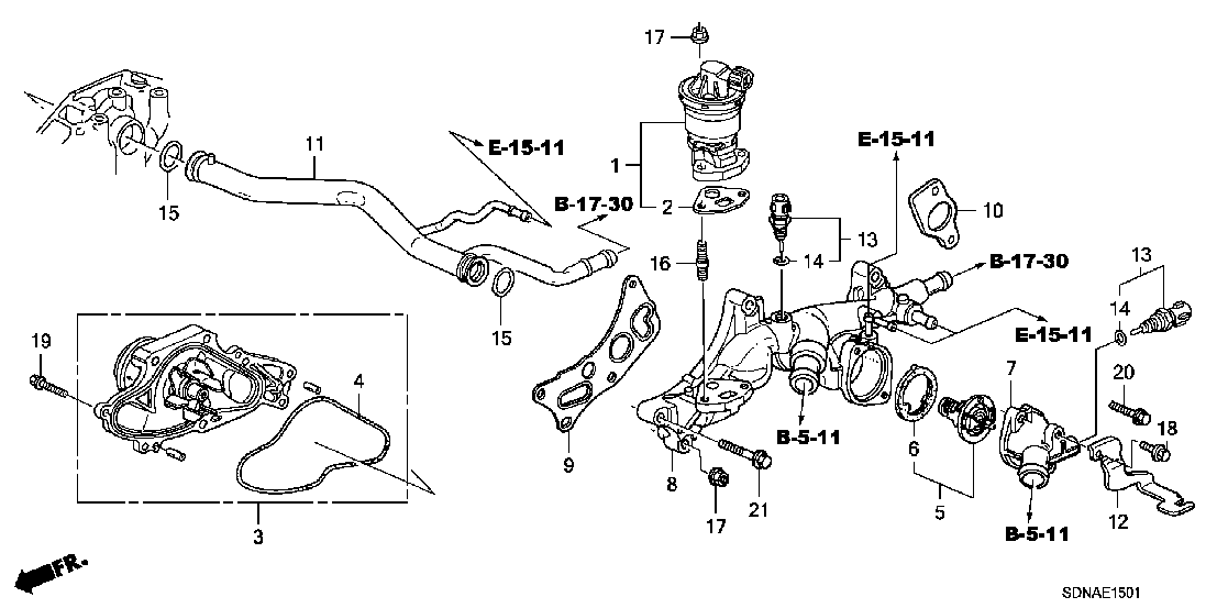E  1501 WATER PUMP - SENSOR (V6)

