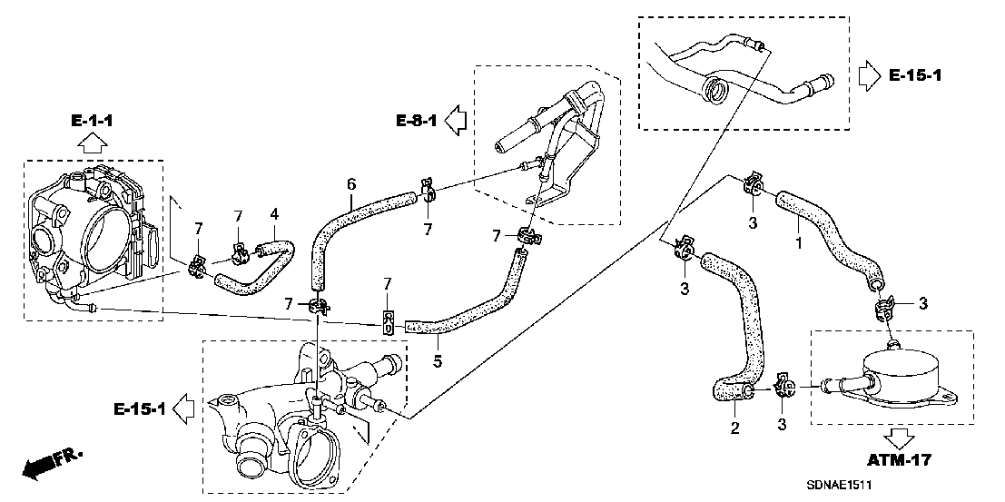 E  1511 WATER HOSE (V6)
