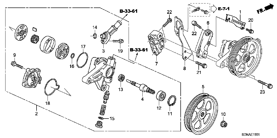E  1901 P.S. PUMP - BRACKET (V6)
