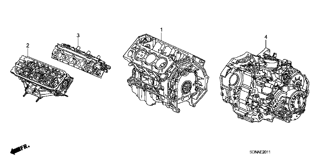 E  2011 ENGINE ASSY. - TRANSMISSION ASSY. (V6)
