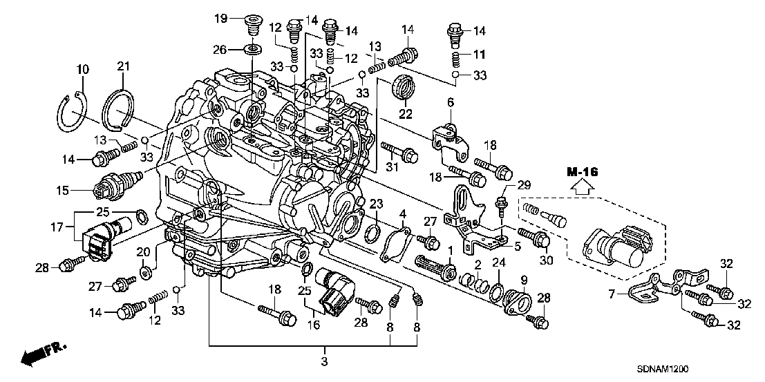 M  12 MT TRANSMISSION CASE (V6)
