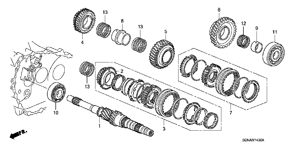 M  14 MT MAINSHAFT (V6)

