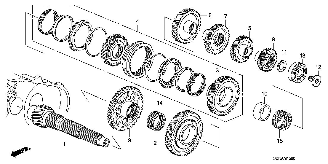 M  15 MT COUNTERSHAFT (V6)
