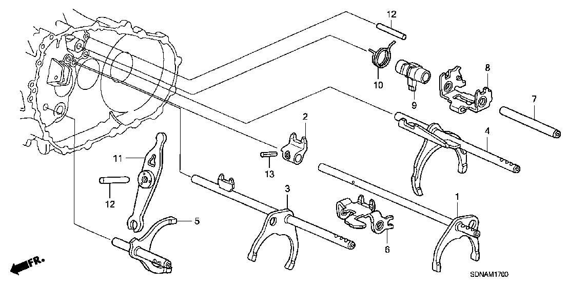 M  17 MT SHIFT FORK (V6)
