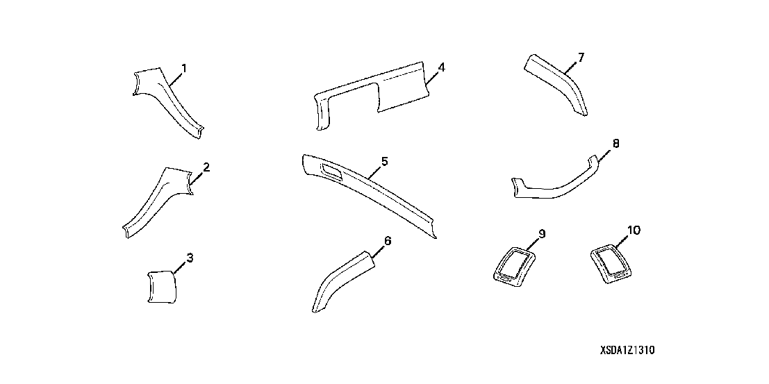 XIN10 INTERIOR TRIM KIT (METAL LOOK)
