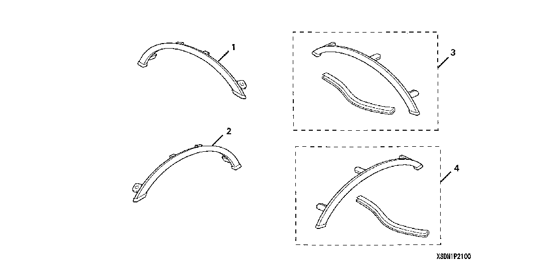 XEX05 FENDERWELL TRIM
