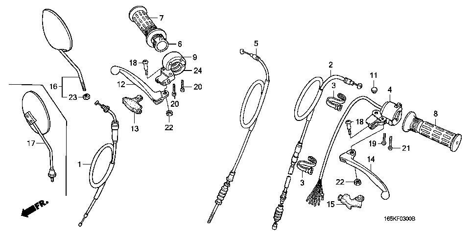 F-3 SWITCH/HANDLE LEVER/ CABLE (1)