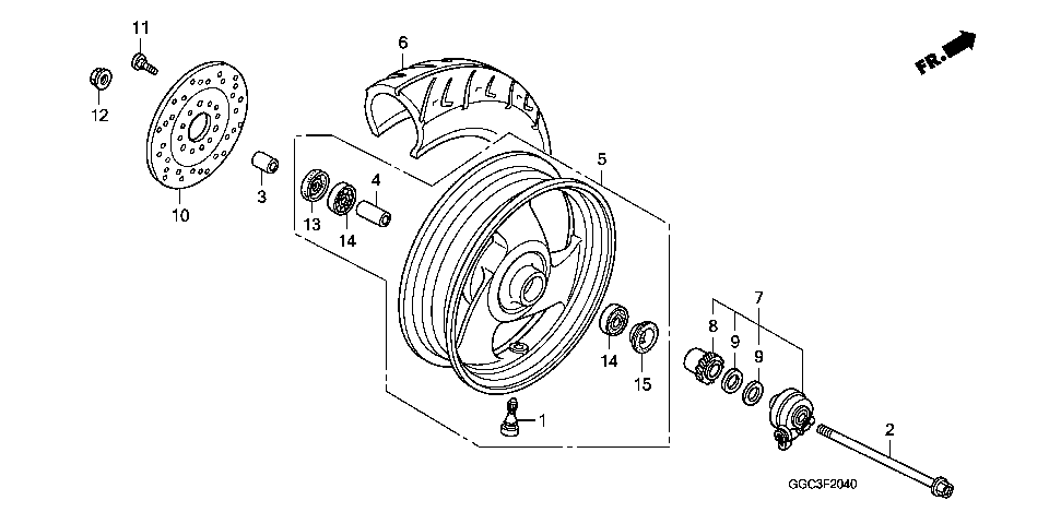 F-20-40 FRONT WHEEL(DISK)
