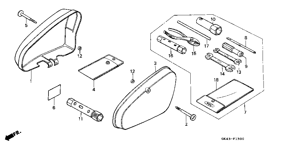 F-13 TOOLS/SIDE COVER