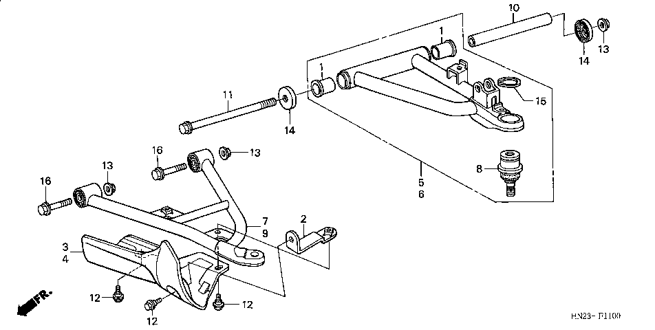 F-11 FRONT ARM (TRX500FA1/2/3/4)